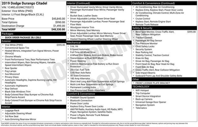 2019 Dodge Durango Citadel