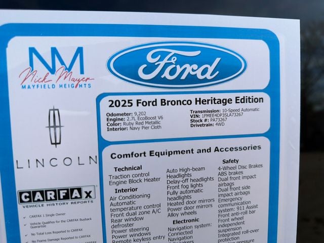 2025 Ford Bronco Heritage Edition