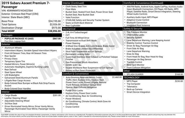 2019 Subaru Ascent Premium