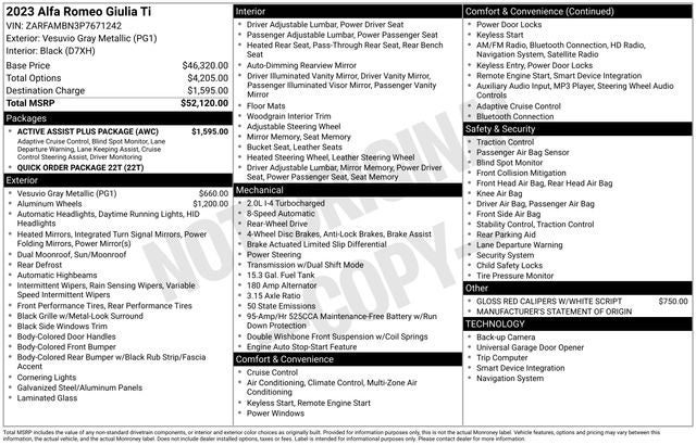 2023 Alfa Romeo Giulia Ti