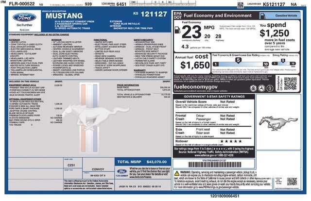 2019 Ford Mustang EcoBoost Premium