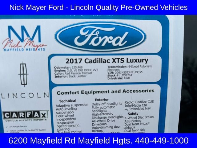 2017 Cadillac XTS Luxury