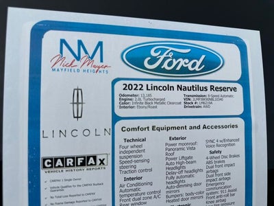 2022 Lincoln Nautilus Reserve