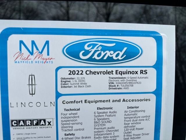 2022 Chevrolet Equinox RS