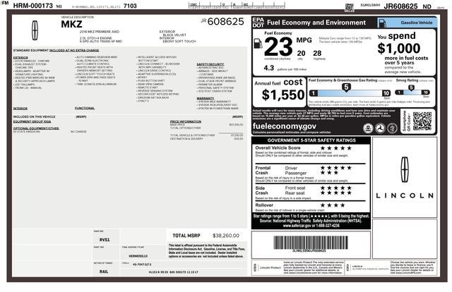 2018 Lincoln MKZ Premiere