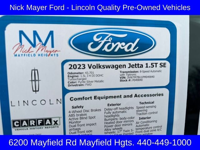 2023 Volkswagen Jetta 1.5T SE