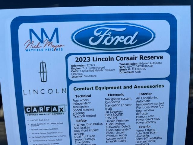 2023 Lincoln Corsair Reserve
