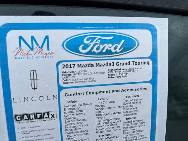 2017 Mazda Mazda3 Grand Touring