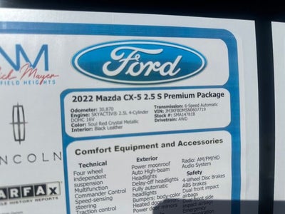 2022 Mazda Mazda CX-5 2.5 S Premium Package