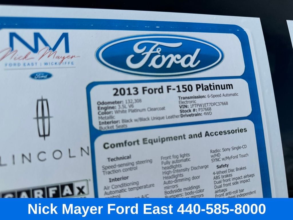 2013 Ford F-150 Platinum
