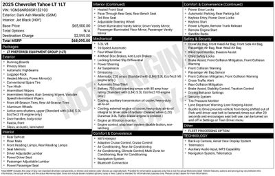 2025 Chevrolet Tahoe LT