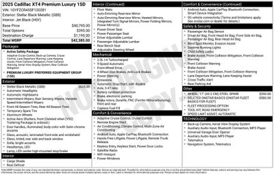 2025 Cadillac XT4 Premium Luxury