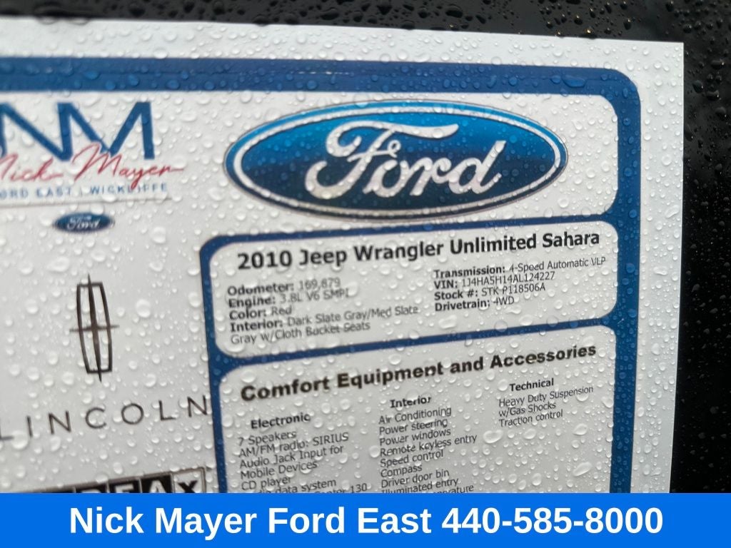 2010 Jeep Wrangler Unlimited Sahara