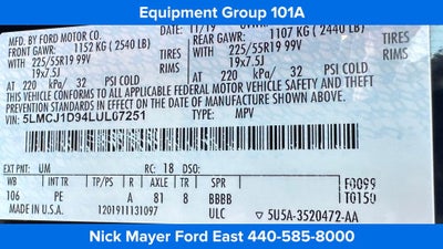 2020 Lincoln Corsair Standard