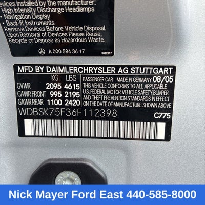 2006 Mercedes-Benz SL-Class SL 500