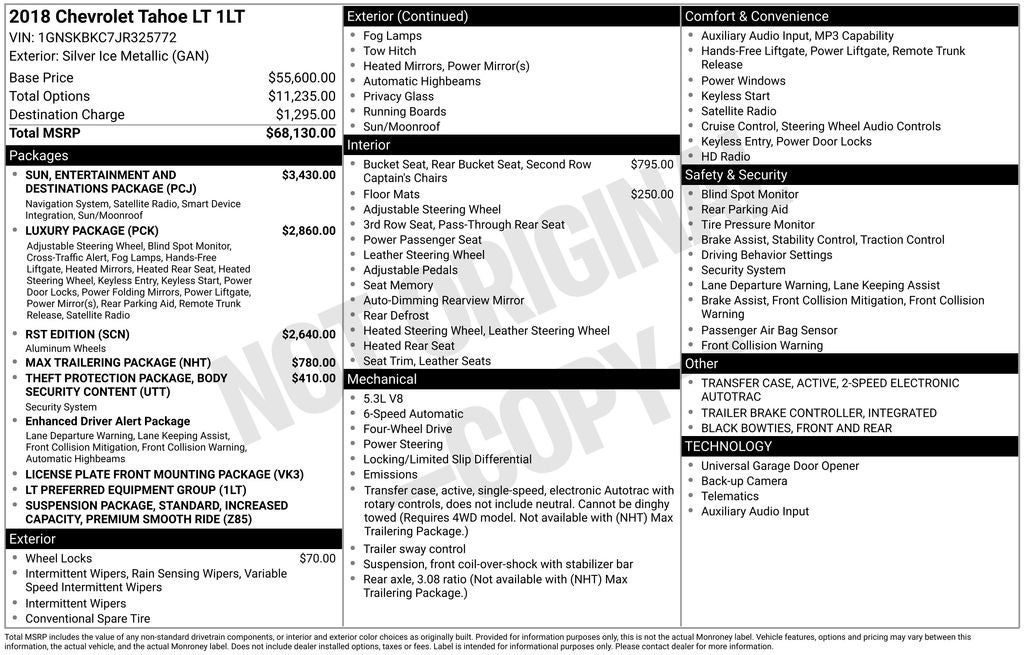 2018 Chevrolet Tahoe LT