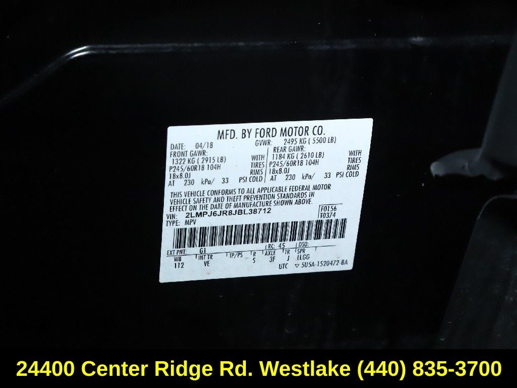 2018 Lincoln MKX Premiere