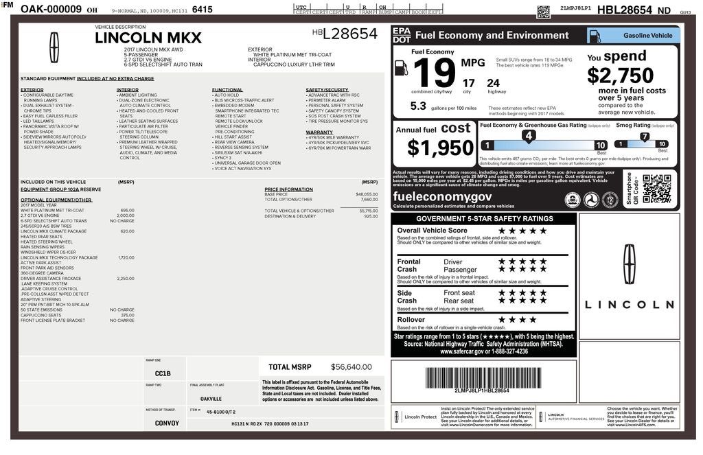 2017 Lincoln MKX Reserve