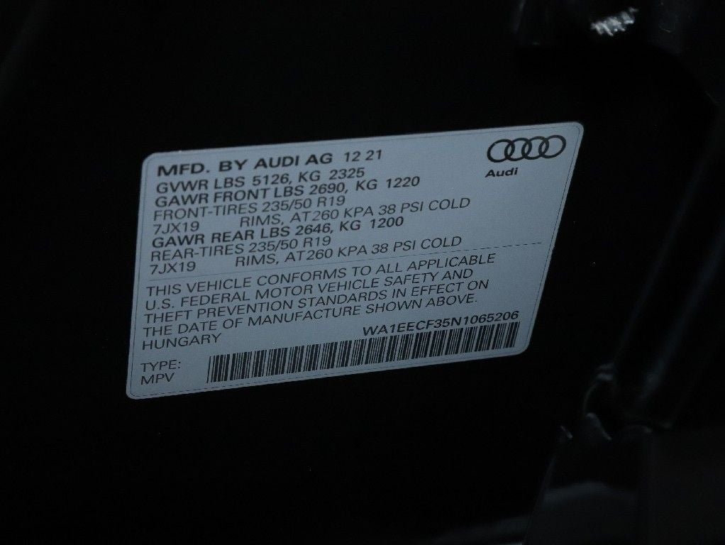2022 Audi Q3 Premium Plus S Line quattro
