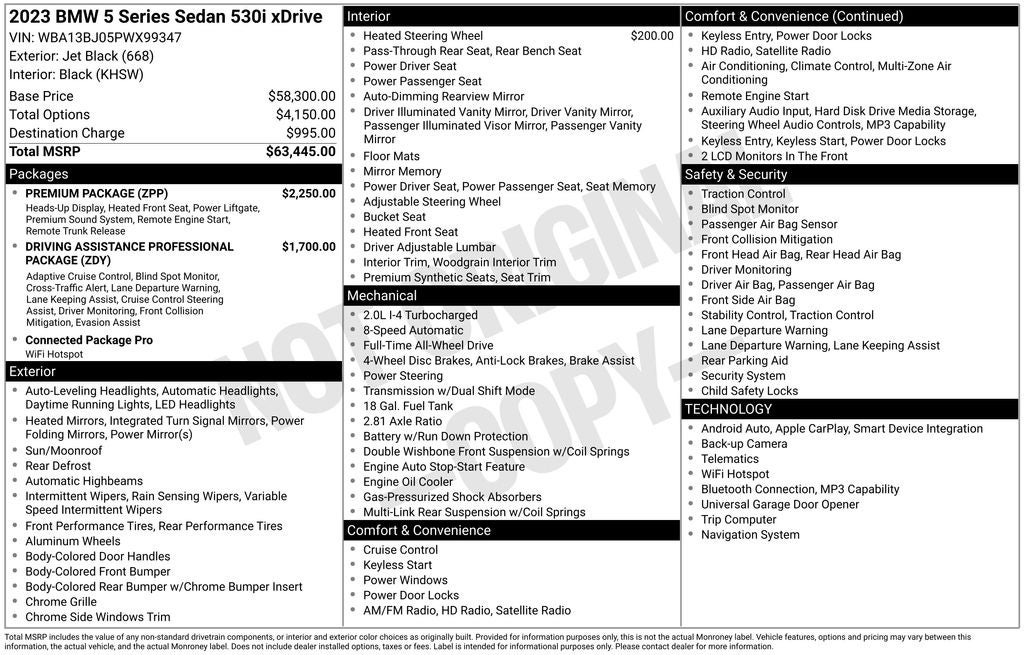 2023 BMW 5 Series 530i xDrive