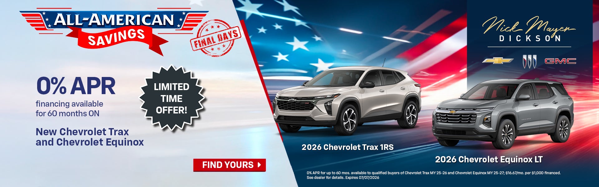New Chevrolet Trax & Equinox